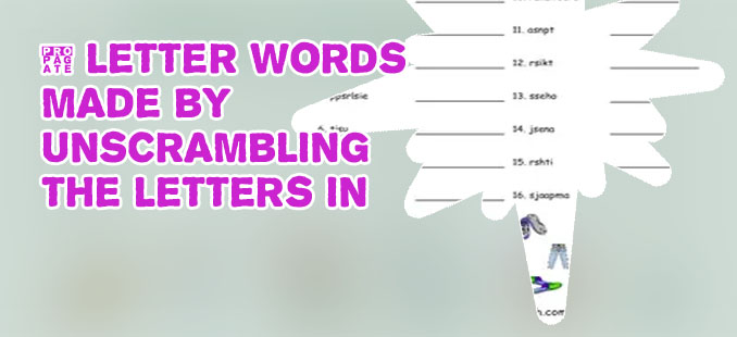 Unscramble words game